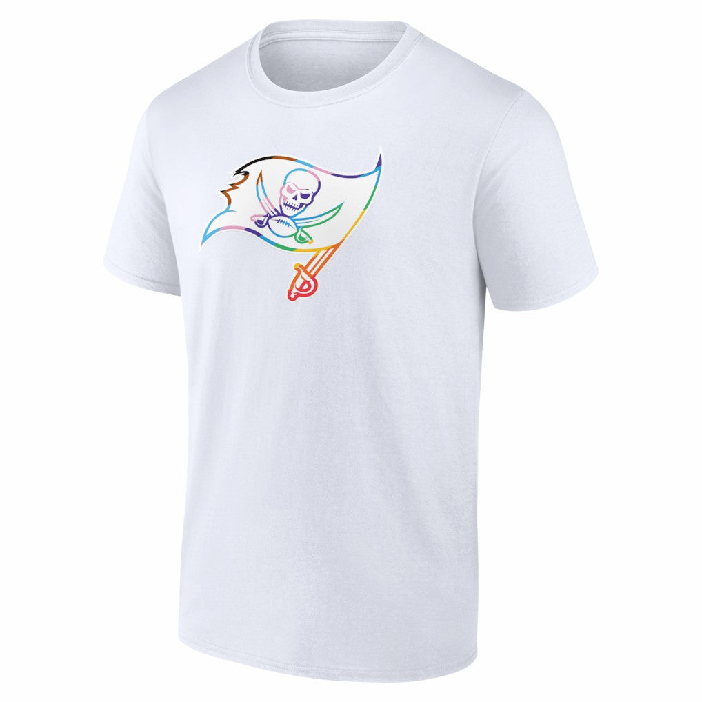 Tampa Bay Buccaneers Logo Pride T-Shirt White - NFL