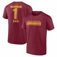 Washington Commanders #1 Dad Jersey T-Shirt Burgundy - NFL