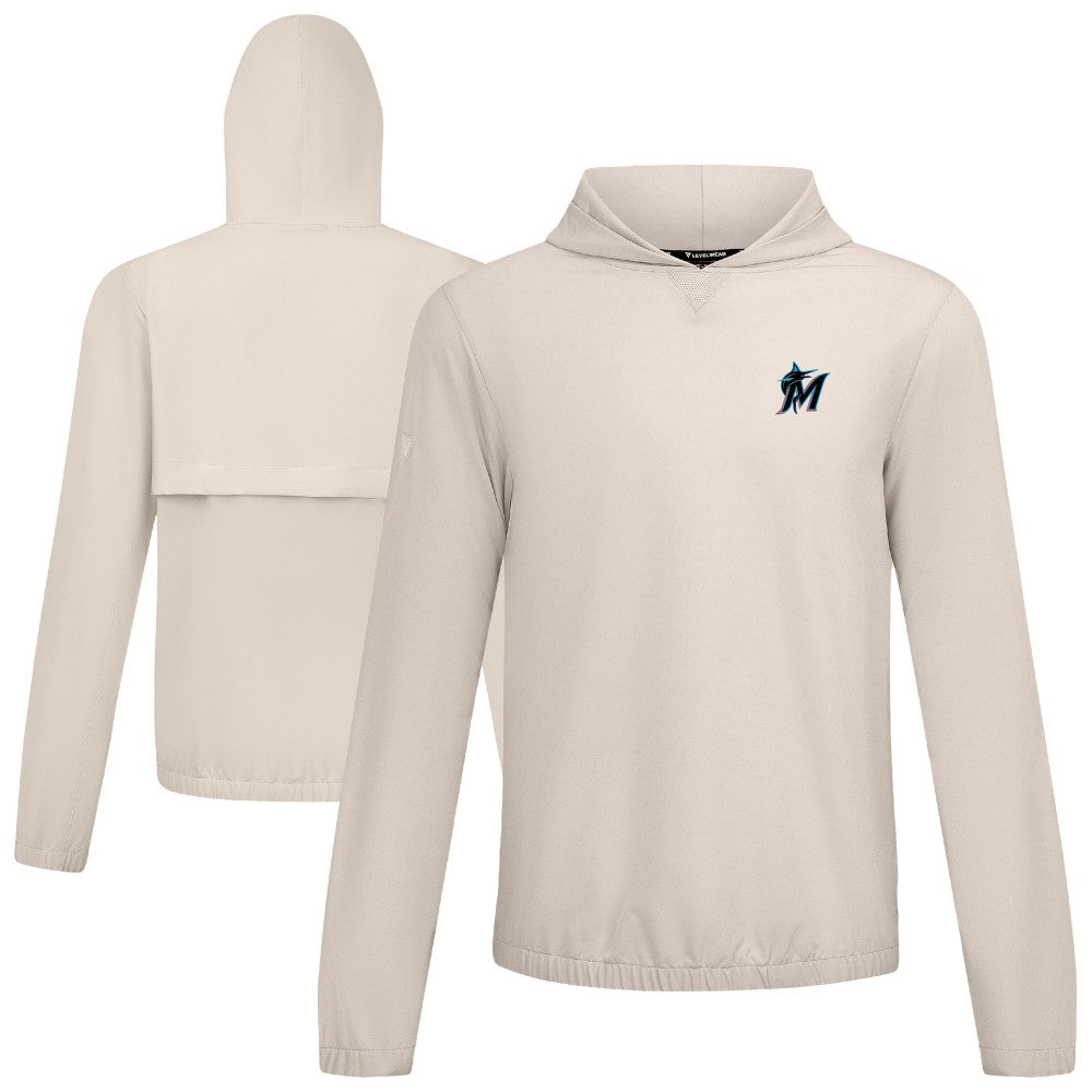 Miami Marlins Levelwear Action Insignia 2.0 Pullover Hoodie On Sale
