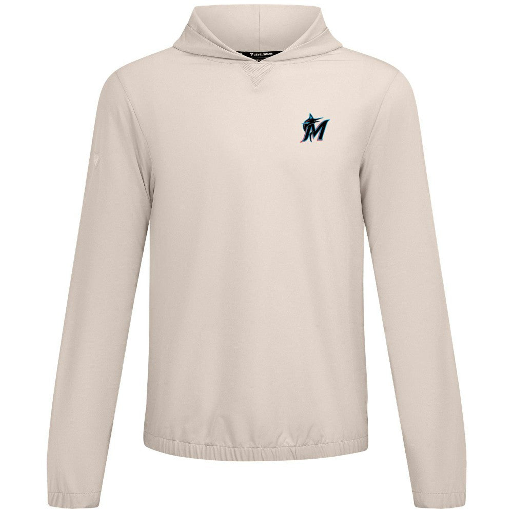 Miami Marlins Levelwear Action Insignia 2.0 Pullover Hoodie On Sale