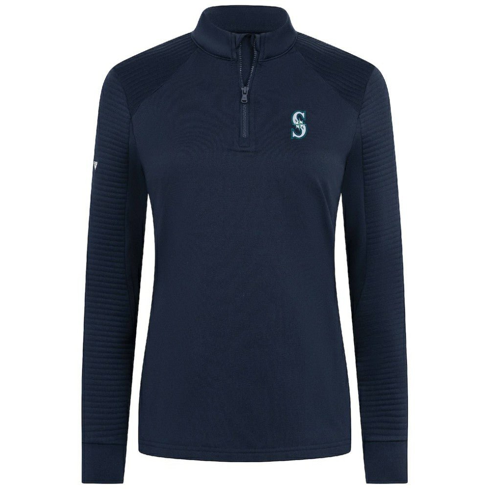 Seattle Mariners Levelwear Women's Power Insignia 2.0 Quarter-Zip Pullover Top Sale