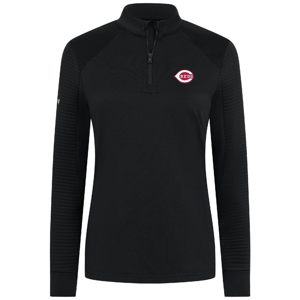 Cincinnati Reds Levelwear Women's Power Insignia 2.0 Quarter-Zip Pullover Top discount