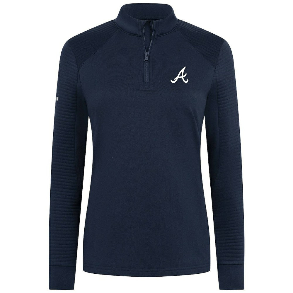 Atlanta Braves Levelwear Women's Power Insignia 2.0 Quarter-Zip Pullover Top Online