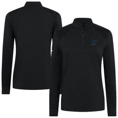 Miami Marlins Levelwear Women's Power Insignia 2.0 Quarter-Zip Pullover Top Online