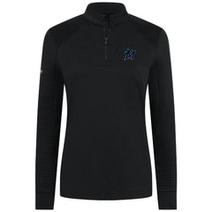 Miami Marlins Levelwear Women's Power Insignia 2.0 Quarter-Zip Pullover Top Online