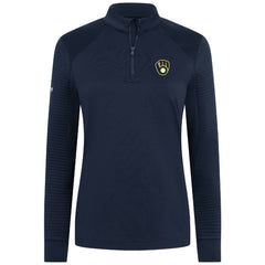Milwaukee Brewers Levelwear Women's Power Insignia 2.0 Quarter-Zip Pullover Top Sale