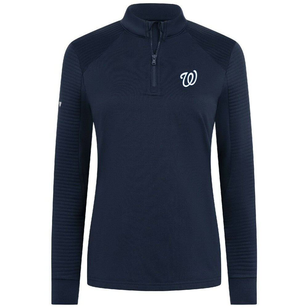 Washington Nationals Levelwear Women's Power Insignia 2.0 Quarter-Zip Pullover Top Lifestyle