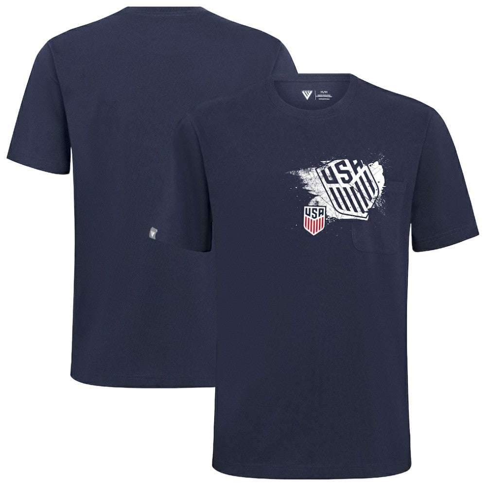 USMNT Levelwear Focal Blasted T-Shirts - Navy