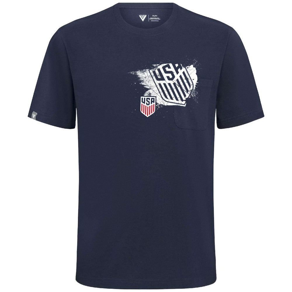 USMNT Levelwear Focal Blasted T-Shirts - Navy