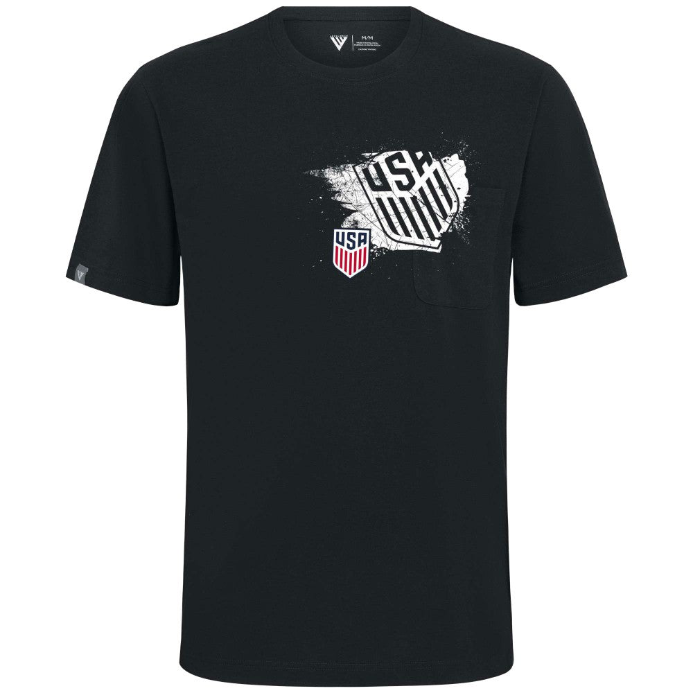 USMNT Levelwear Focal Blasted T-Shirts - Black