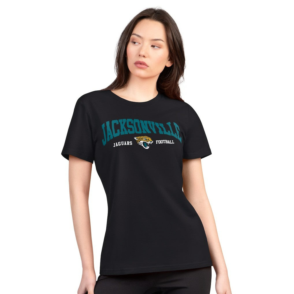 Jacksonville Jaguars G-III 4Her by Carl Banks Women's Super-Slim Lightweight Winning Crew T-Shirt Black - NFL