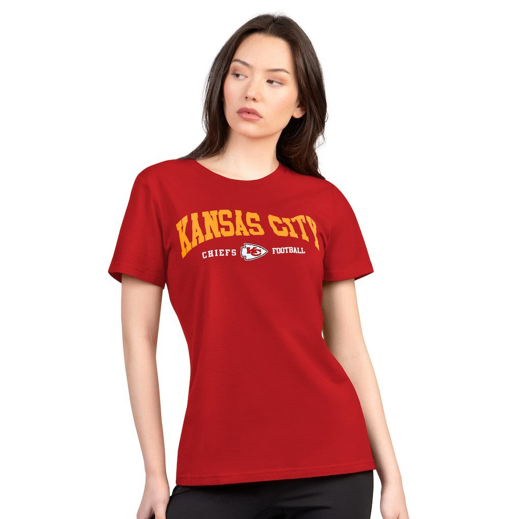 Kansas City Chiefs G-III 4Her by Carl Banks Women's Super-Slim Lightweight Winning Crew T-Shirt Red - NFL