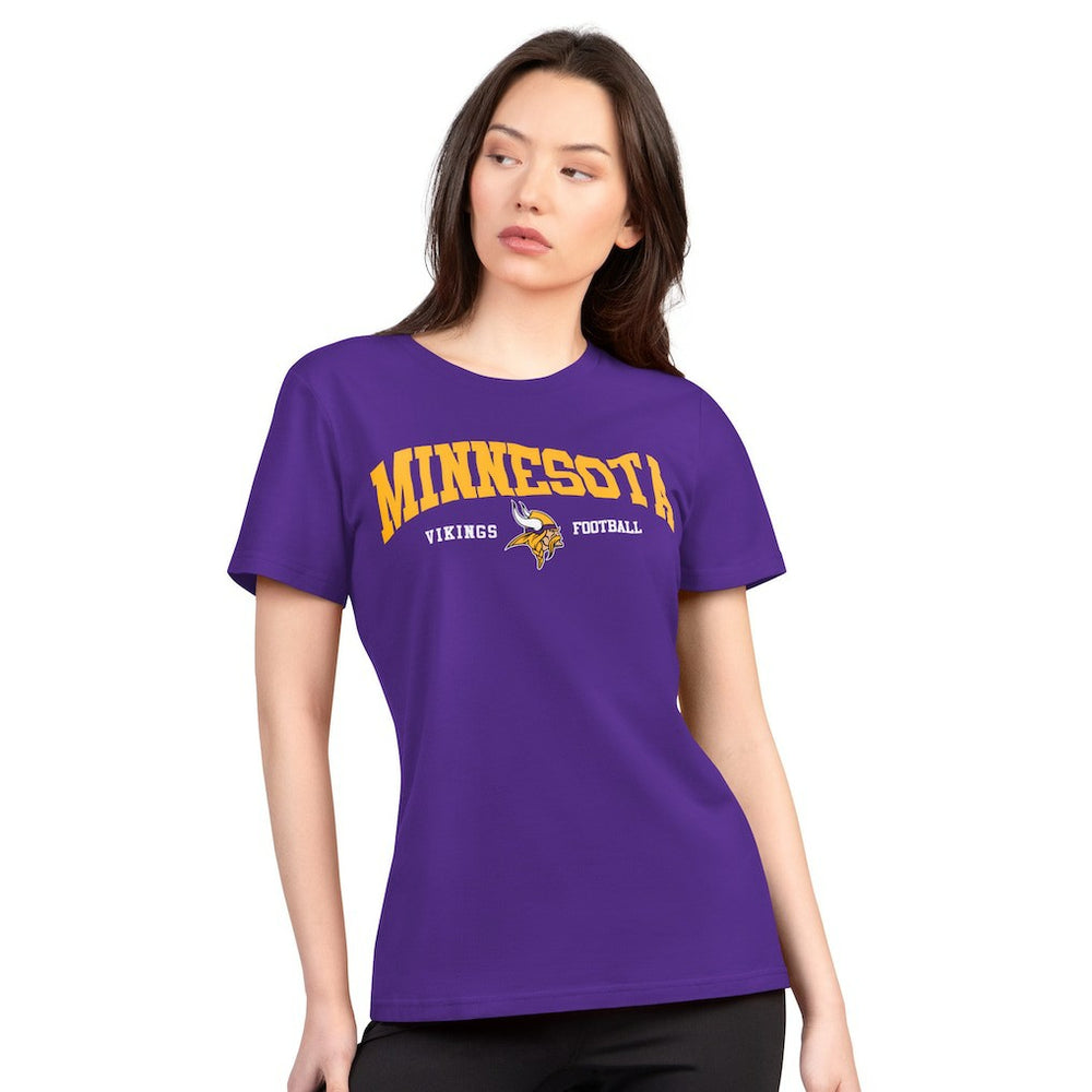 Minnesota Vikings G-III 4Her by Carl Banks Women's Super-Slim Lightweight Winning Crew T-Shirt Purple - NFL