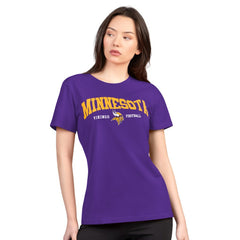 Minnesota Vikings G-III 4Her by Carl Banks Women's Super-Slim Lightweight Winning Crew T-Shirt Purple - NFL