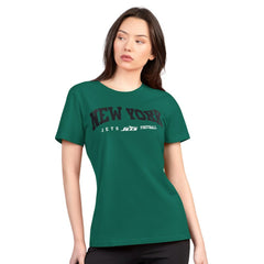 New York Jets G-III 4Her by Carl Banks Women's Super-Slim Lightweight Winning Crew T-Shirt Green - NFL