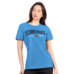 Tennessee Titans G-III 4Her by Carl Banks Women's Super-Slim Lightweight Winning Crew T-Shirt Light Blue - NFL