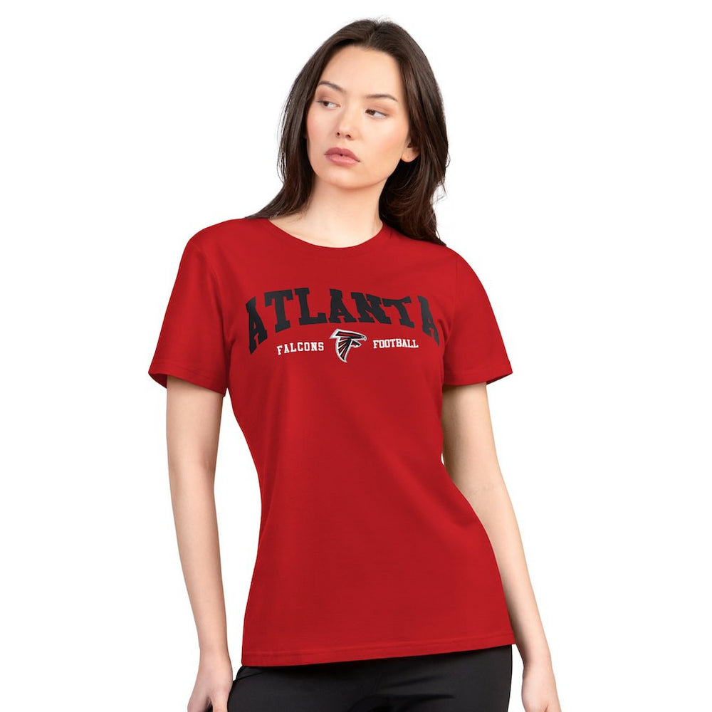 Atlanta Falcons G-III 4Her by Carl Banks Women's Super-Slim Lightweight Winning Crew T-Shirt Red - NFL