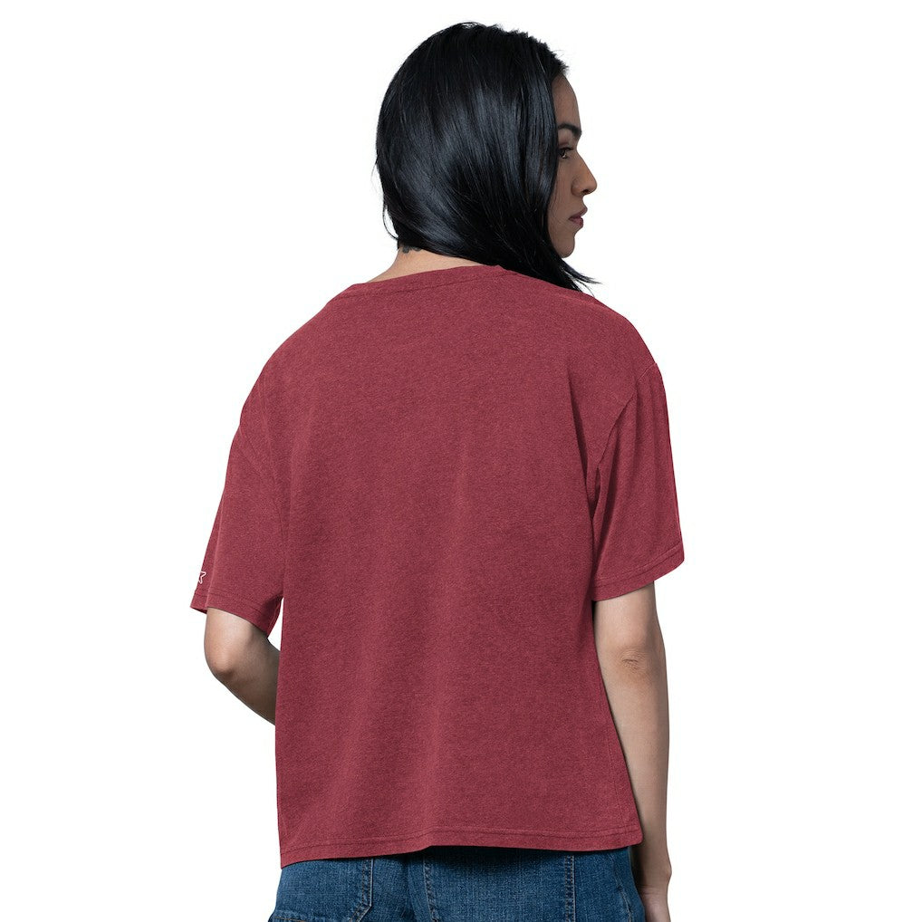 Arizona Cardinals Starter Women's Oversized Hall of Fame T-Shirt Heather Cardinal - NFL