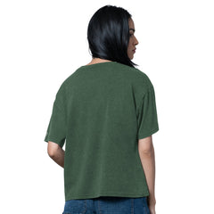 Green Bay Packers Starter Women's Oversized Hall of Fame T-Shirt Heather Green - NFL