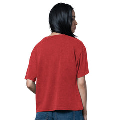 San Francisco 49ers Starter Women's Oversized Hall of Fame T-Shirt Heather Scarlet - NFL