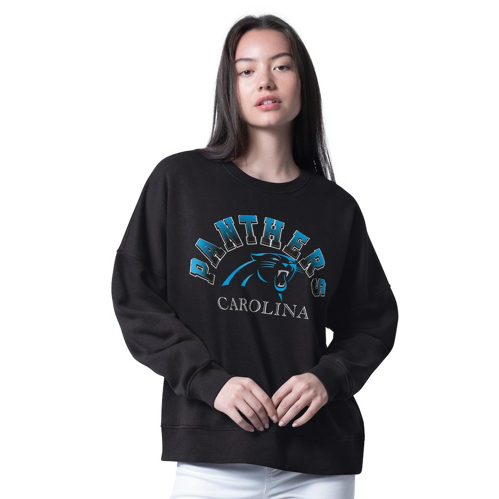 Carolina Panthers G-III 4Her by Carl Banks Women's Oversized Feud Sweatshirt Black - NFL