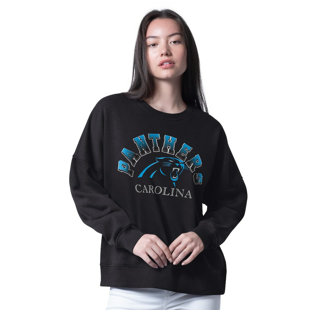 Carolina Panthers G-III 4Her by Carl Banks Women's Oversized Feud Sweatshirt Black - NFL