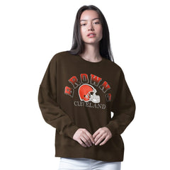 Cleveland Browns G-III 4Her by Carl Banks Women's Oversized Feud Sweatshirt Brown - NFL