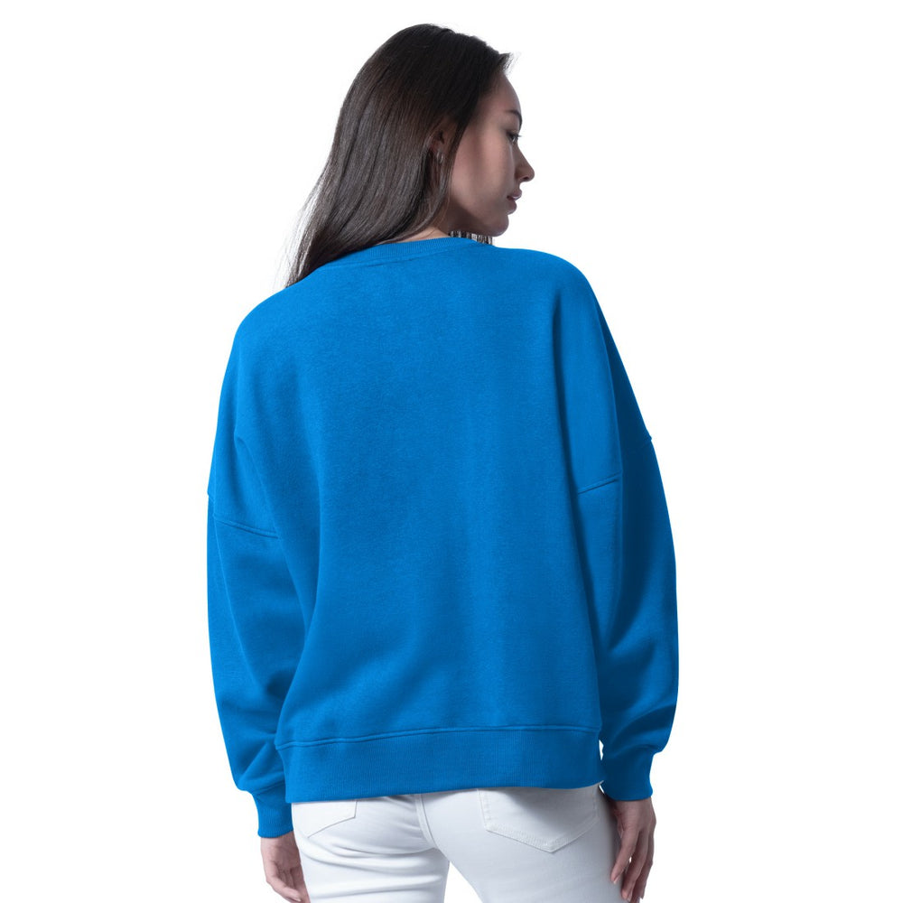 Detroit Lions G-III 4Her by Carl Banks Women's Oversized Feud Sweatshirt Blue - NFL