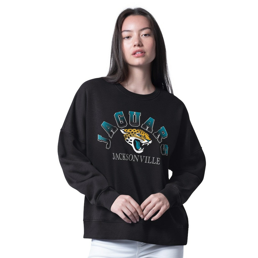 Jacksonville Jaguars G-III 4Her by Carl Banks Women's Oversized Feud Sweatshirt Black - NFL