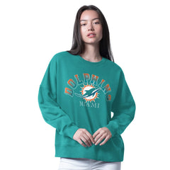 Miami Dolphins G-III 4Her by Carl Banks Women's Oversized Feud Sweatshirt Aqua - NFL