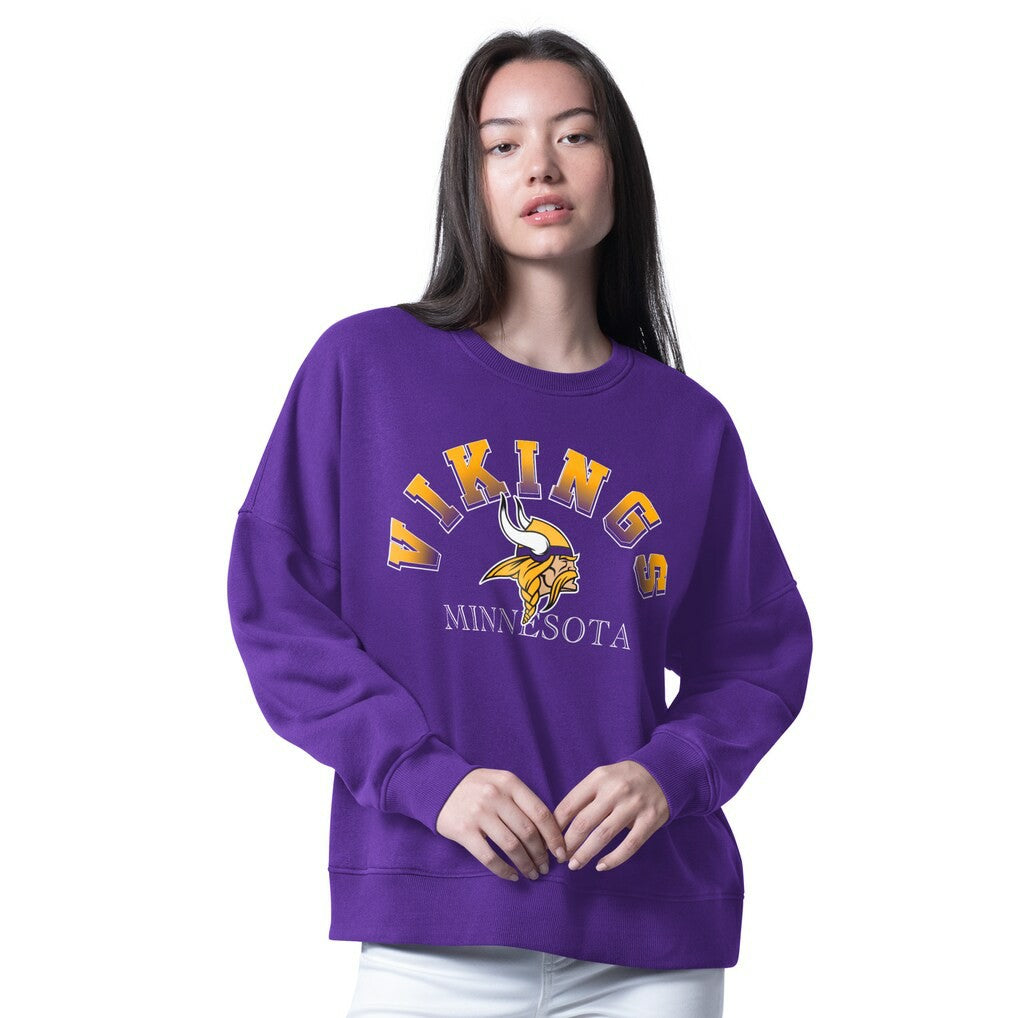 Minnesota Vikings G-III 4Her by Carl Banks Women's Oversized Feud Sweatshirt Purple - NFL