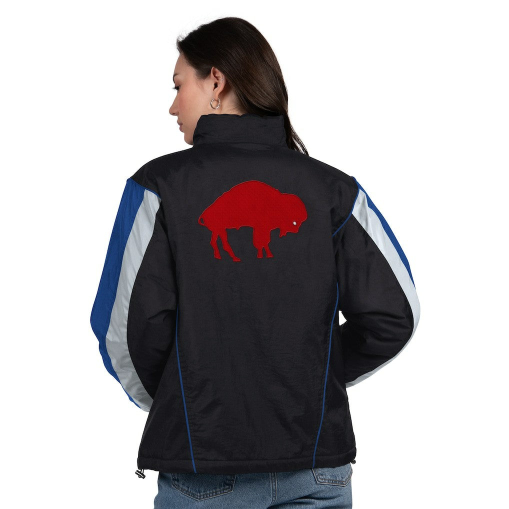 Buffalo Bills Starter Women's Thursday Night Gridiron Half-Zip Jacket Black/Royal - NFL
