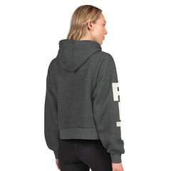 Pittsburgh Steelers Starter Women's Star Player Cropped Fleece Pullover Hoodie Heather Charcoal - NFL