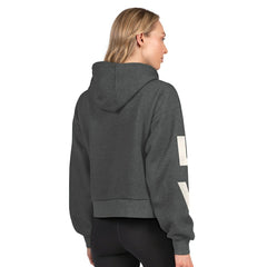 Las Vegas Raiders Starter Women's Star Player Cropped Fleece Pullover Hoodie Heather Charcoal - NFL