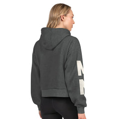 Minnesota Vikings Starter Women's Star Player Cropped Fleece Pullover Hoodie Heather Charcoal - NFL