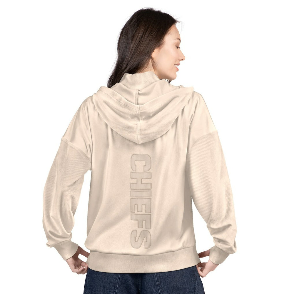 Kansas City Chiefs G-III 4Her by Carl Banks Women's Rookie Full-Zip Hoodie Tan - NFL