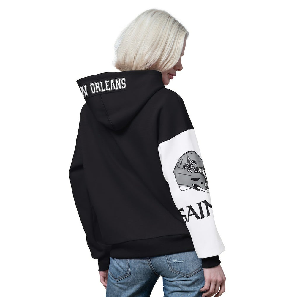 New Orleans Saints Starter Women's 4th Down Full-Zip Hoodie Black - NFL