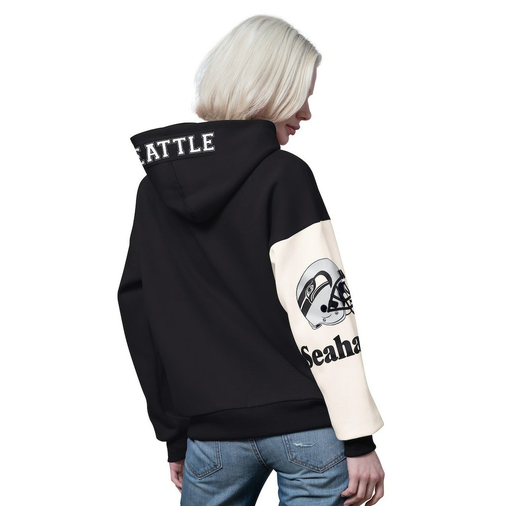Seattle Seahawks Starter Women's 4th Down Full-Zip Hoodie Black - NFL