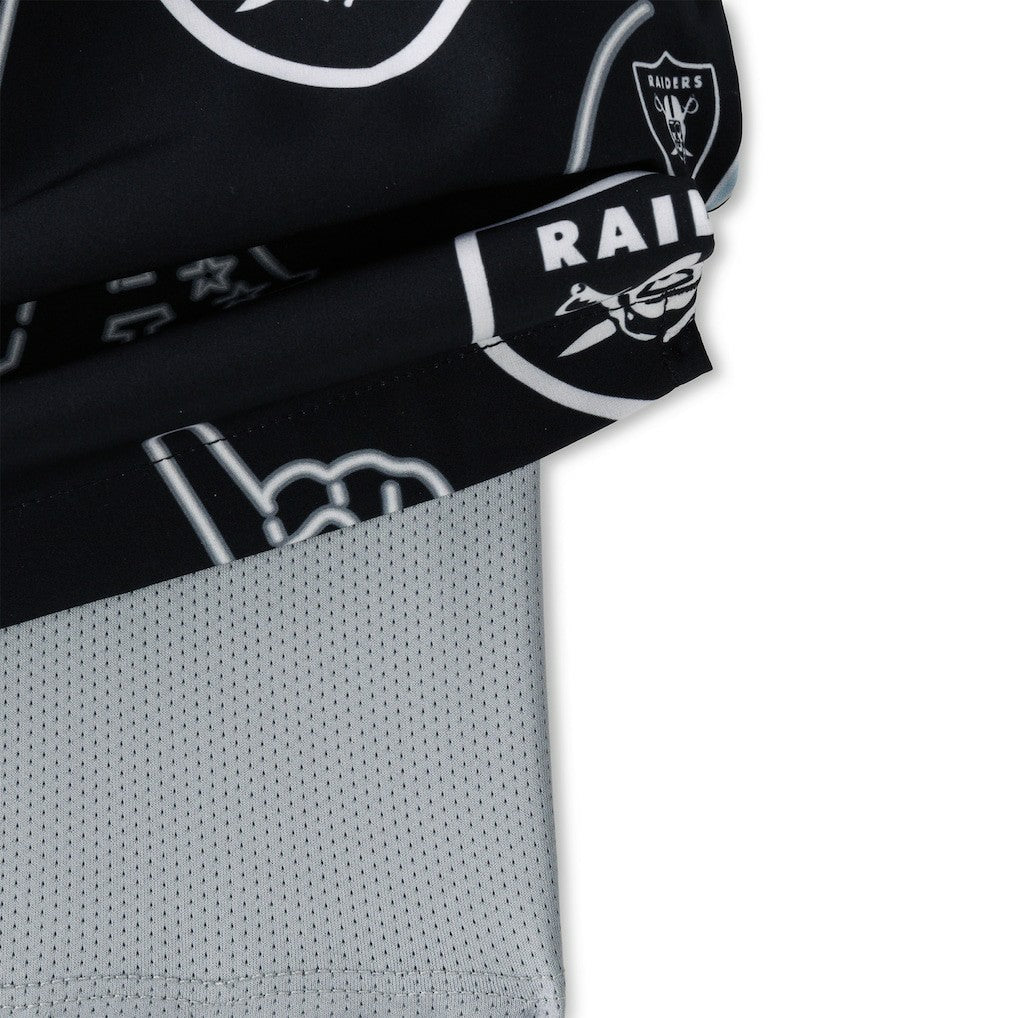 Las Vegas Raiders Chubbies The Neon 5.5" Classic Lined Swim Trunks Black - NFL