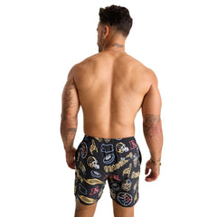 Pittsburgh Steelers Chubbies The Neon 5.5" Classic Lined Swim Trunks Black - NFL