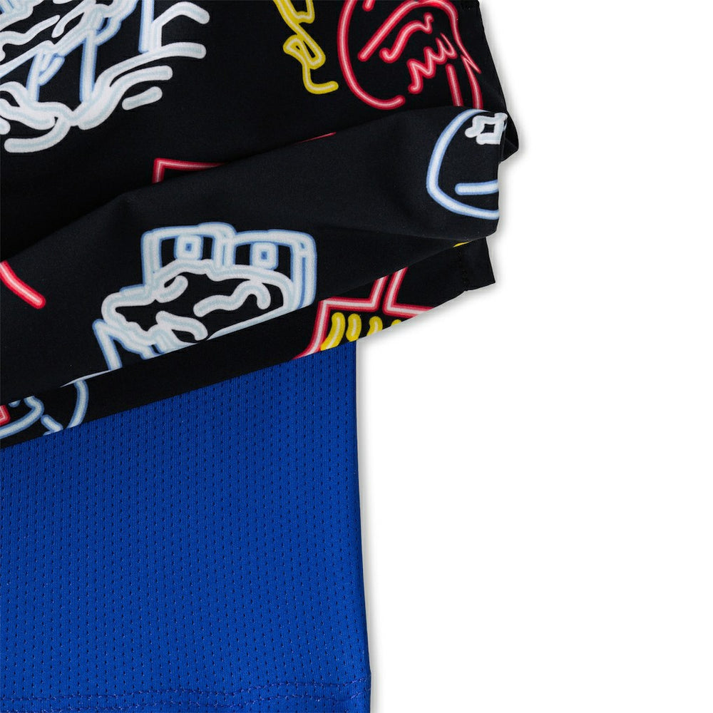 Buffalo Bills Chubbies The Neon 5.5" Classic Lined Swim Trunks Black - NFL