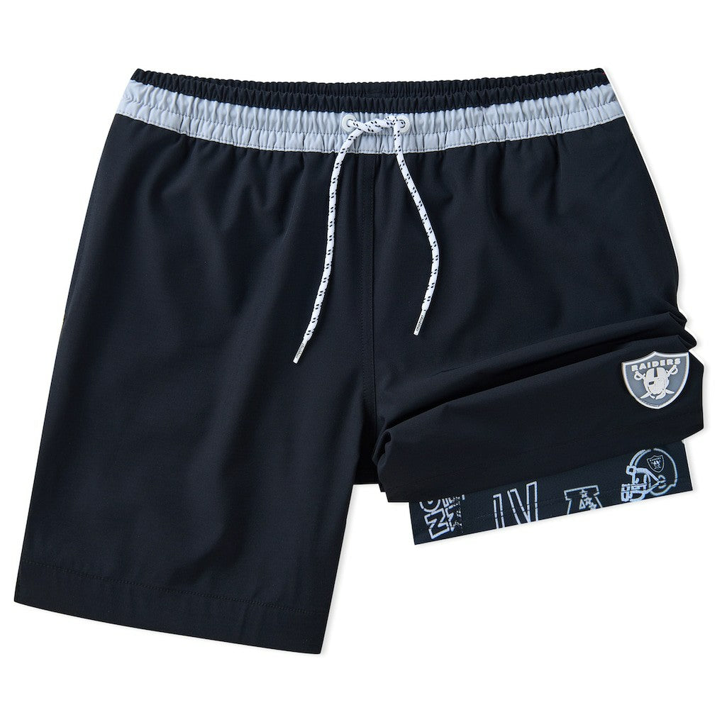 Las Vegas Raiders Chubbies 5.5" Classic Lined Swim Trunks Black - NFL