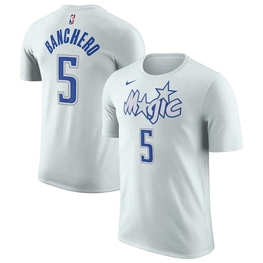 Nike - Paolo Banchero Orlando Magic Unisex 2025/26 City Edition Name & Number T-Shirt - Silver