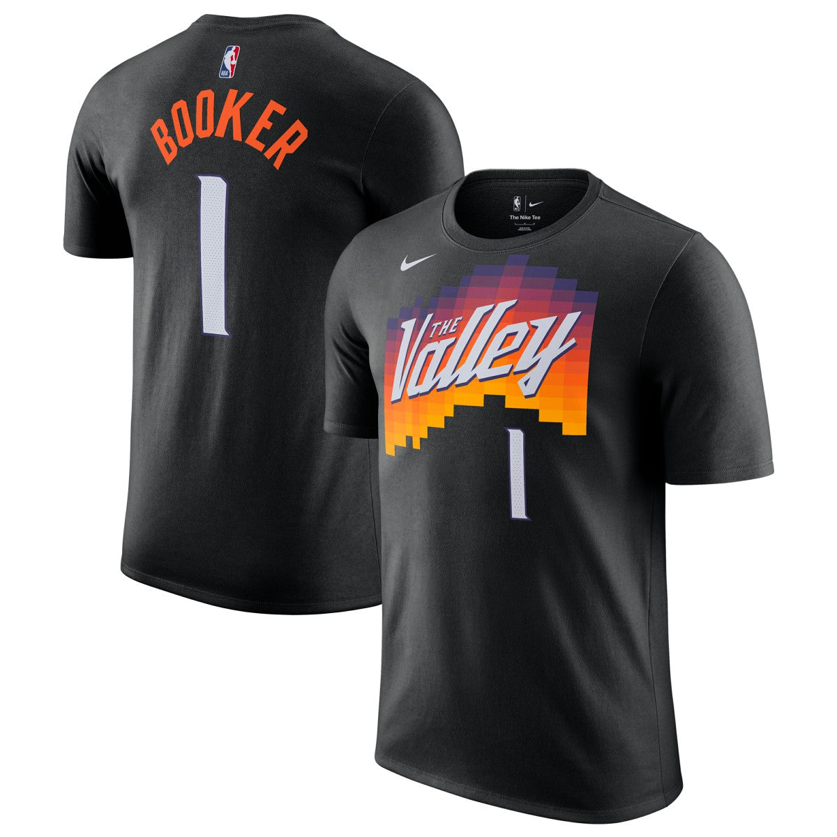 Nike - Devin Booker Phoenix Suns Unisex 2025/26 City Edition Name & Number T-Shirt - Black
