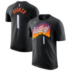 Nike - Devin Booker Phoenix Suns Unisex 2025/26 City Edition Name & Number T-Shirt - Black