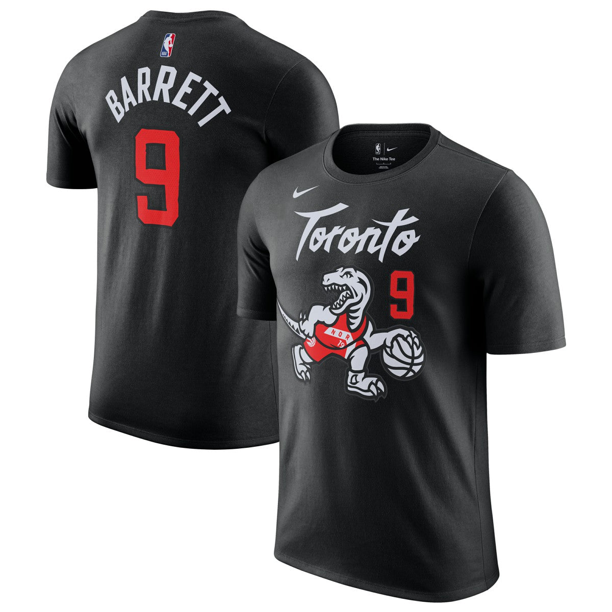 Nike - RJ Barrett Toronto Raptors Unisex 2025/26 City Edition Name & Number T-Shirt - Black