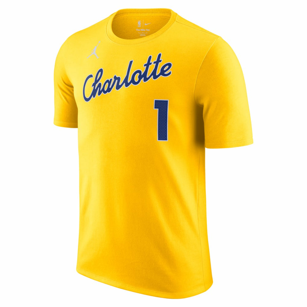 NBA - LaMelo Ball Charlotte Hornets Jordan Brand Unisex 2025/26 City Edition Name & Number T-Shirt - Yellow