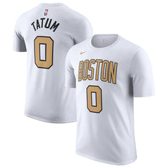 Nike - Jayson Tatum Boston Celtics Unisex 2025/26 City Edition Name & Number T-Shirt - White