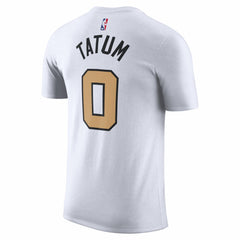 Nike - Jayson Tatum Boston Celtics Unisex 2025/26 City Edition Name & Number T-Shirt - White
