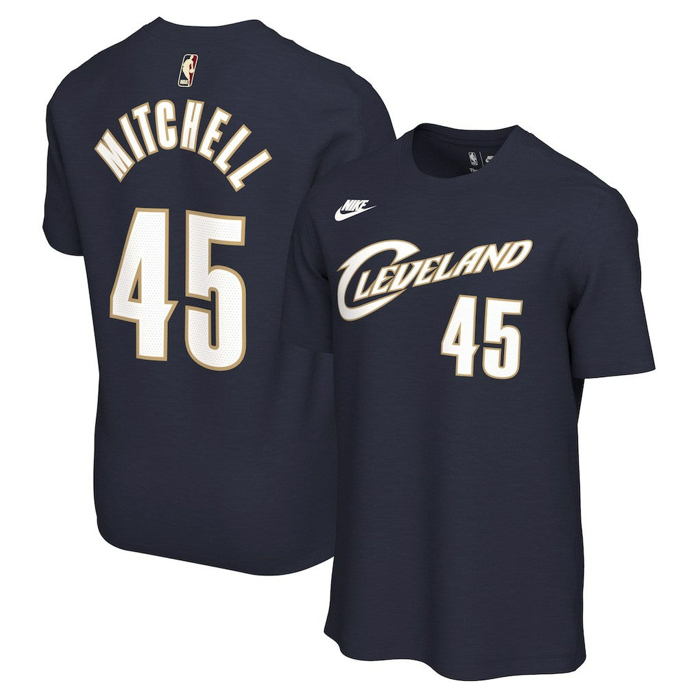 Nike - Donovan Mitchell Cleveland Cavaliers Unisex Name & Number T-Shirt - Classic Editi- Navy